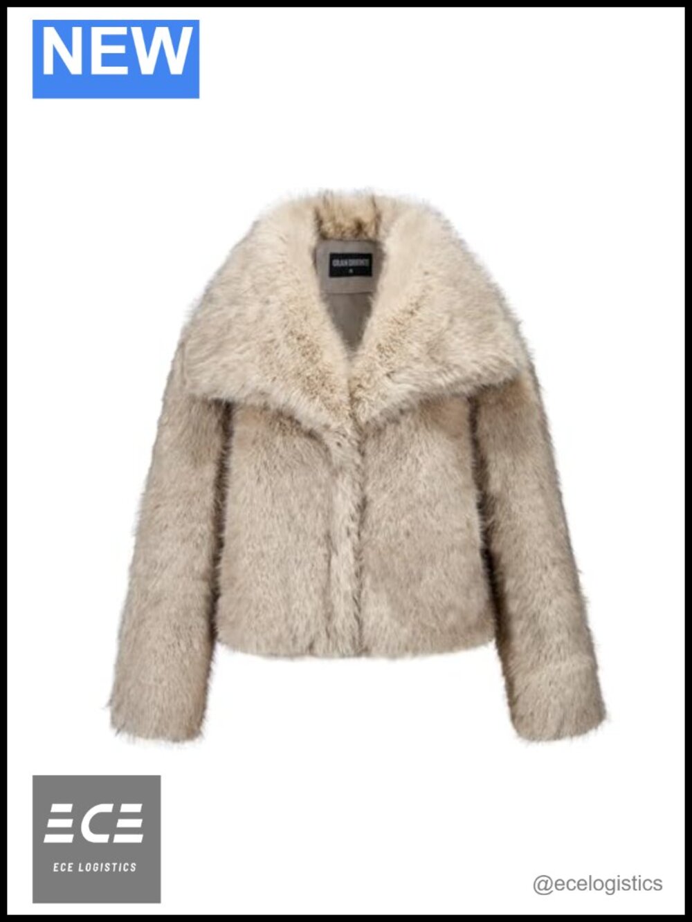 Women Faux Fur Coat Winter Fuzzy Cropped Jacket Outerwear